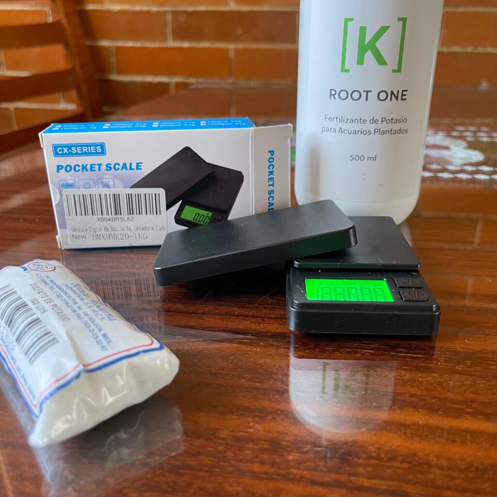cómo hacer potasio casero para acuario plantado